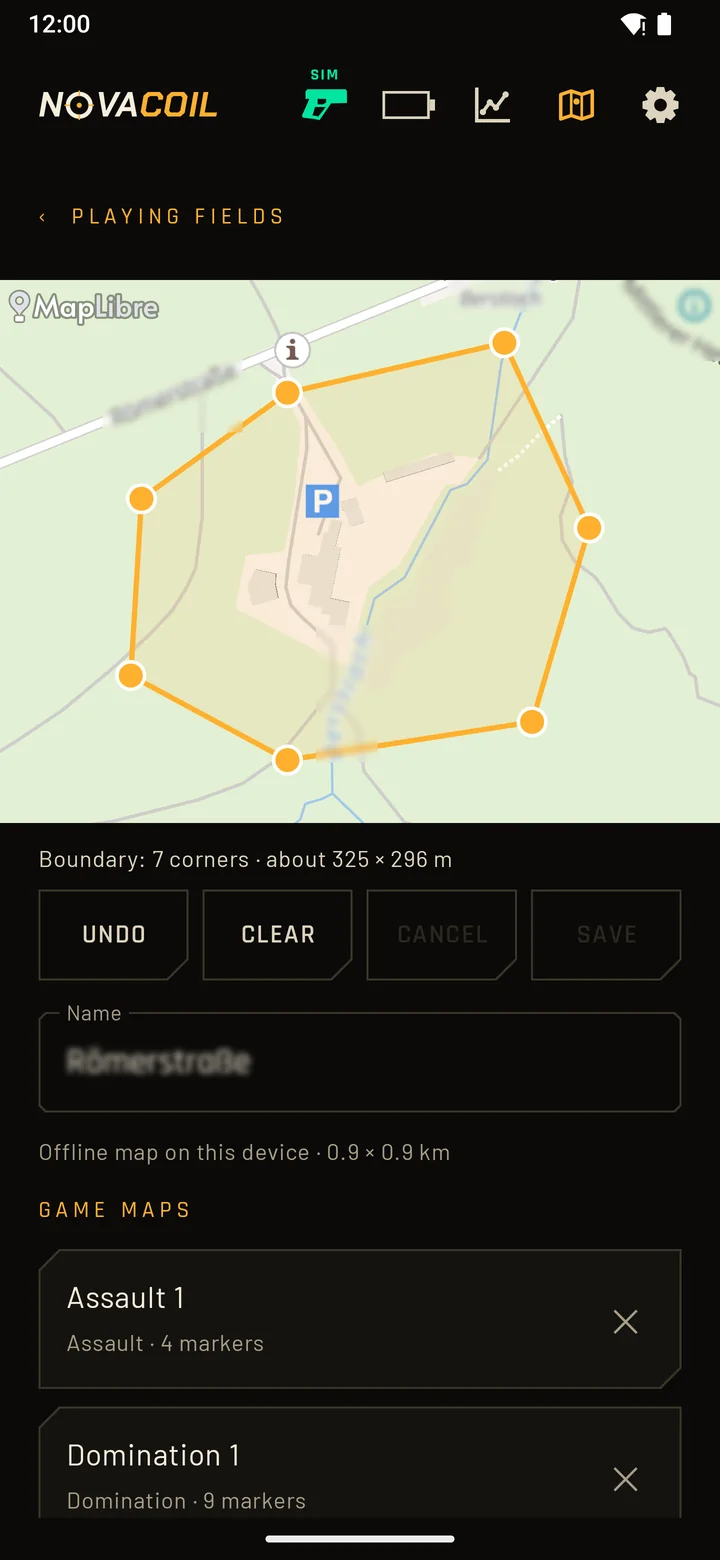 Playing field editor on OpenStreetMap